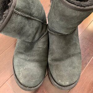 POPULAR UGG Classic Short II Black Boots size 8